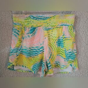 Avia Womens Multi Color Mid Rise Flat Front Running Athletic Shorts Size S (4-6)